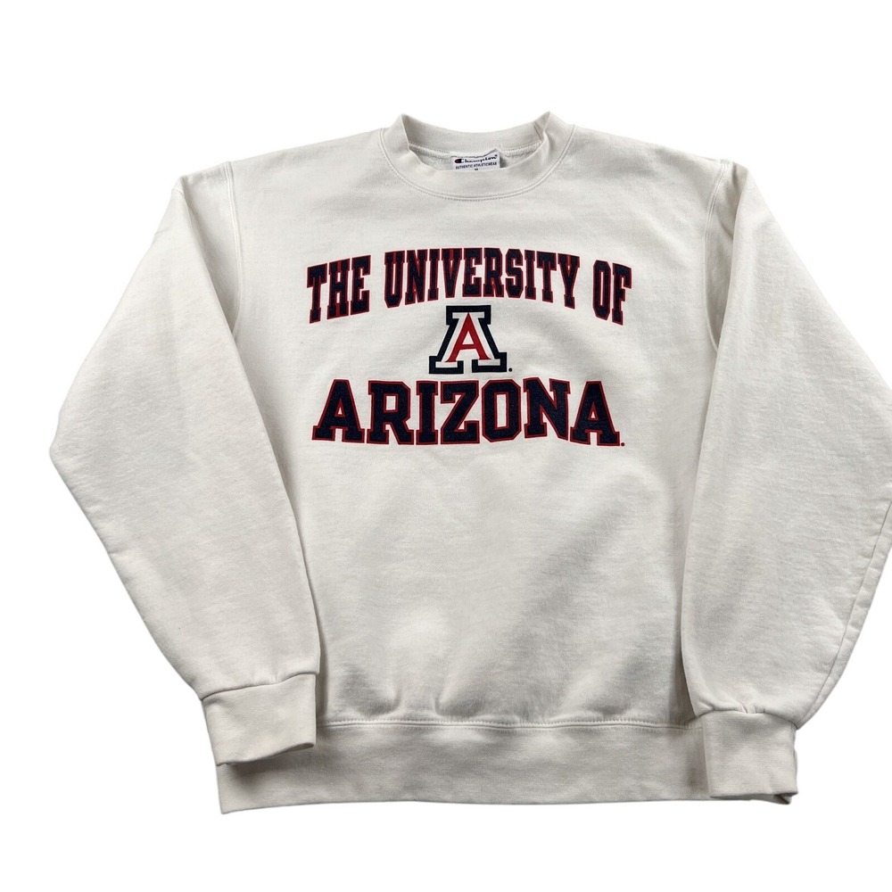 Champion University of Arizona Wildcats Crewneck Sweatshirt M White Men College